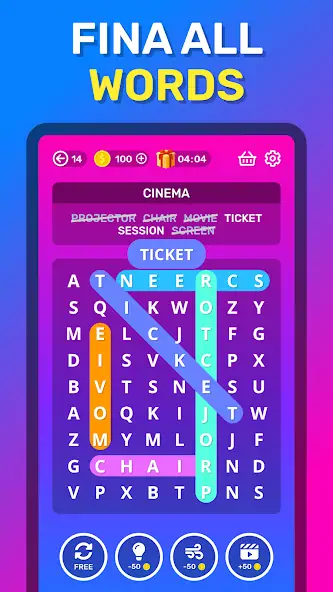 Download Word Search — Word Puzzle Game [MOD, Unlimited money] + Hack [MOD, Menu] for Android