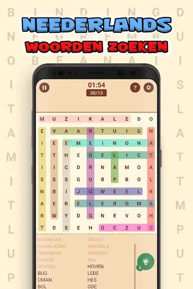 Download Dutch! Word Search [MOD, Unlimited coins] + Hack [MOD, Menu] for Android